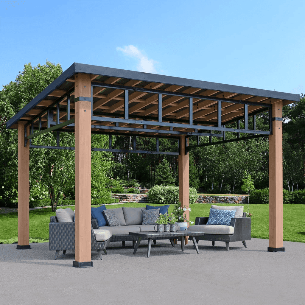 Yardistry 12' x 14' Contemporary Gazebo with Aluminum Roof