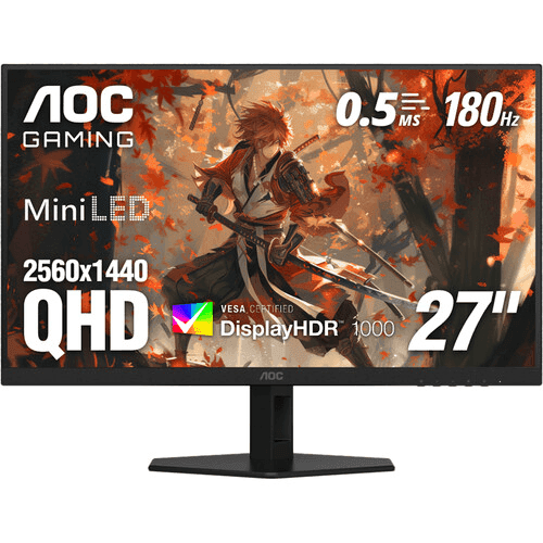 AOC Q27G40XMN 27-Inch QHD HDR 180Hz Gaming Monitor
