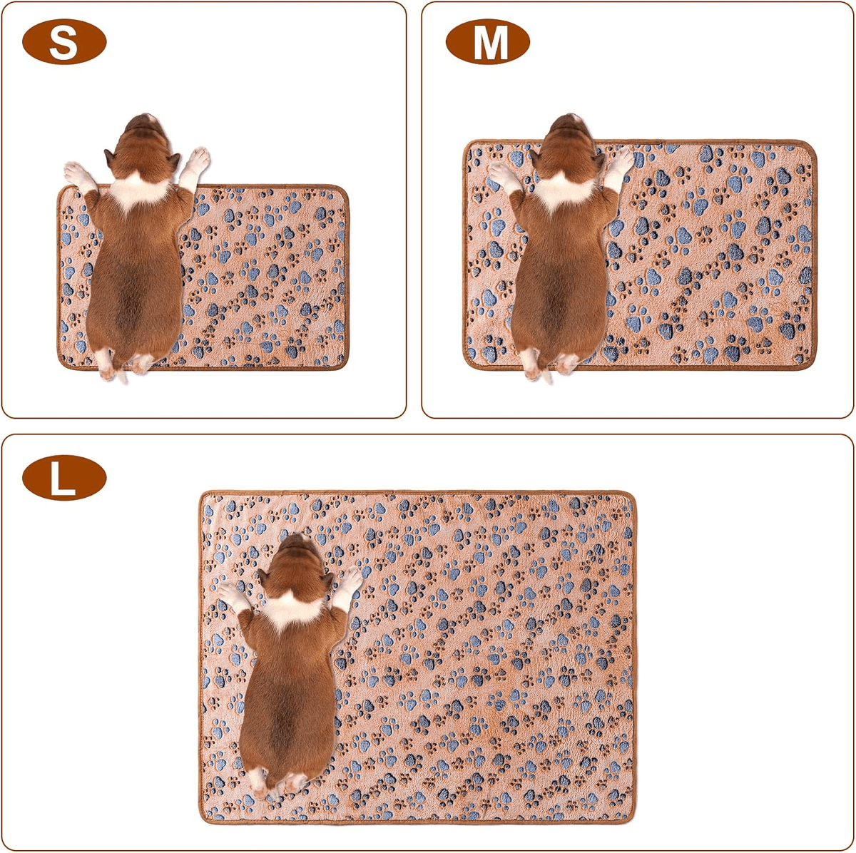 CADONO 3-Pack Small Flannel Pet Blankets image 2