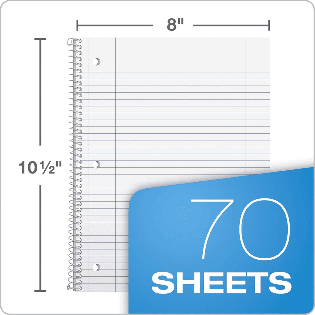 Oxford 1-Subject College-Ruled Spiral Notebooks, 6-Pack image 2
