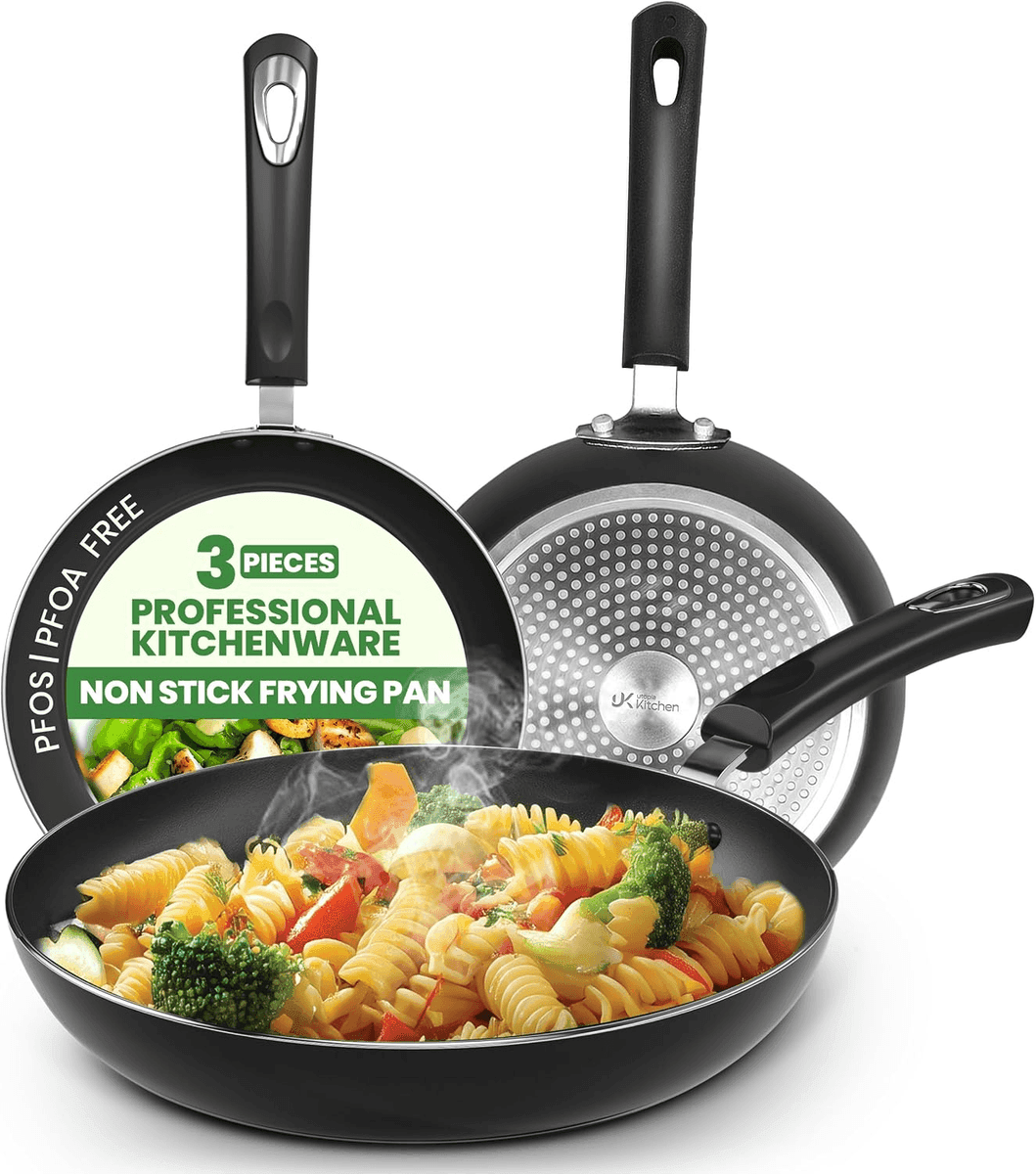 Utopia Kitchen 3-Piece Nonstick Frying Pan Set