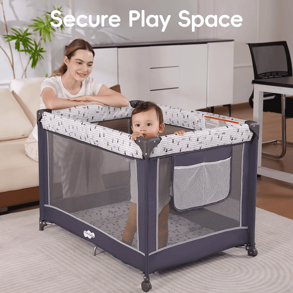 Pamo Babe Pack and Play with Bassinet image 2