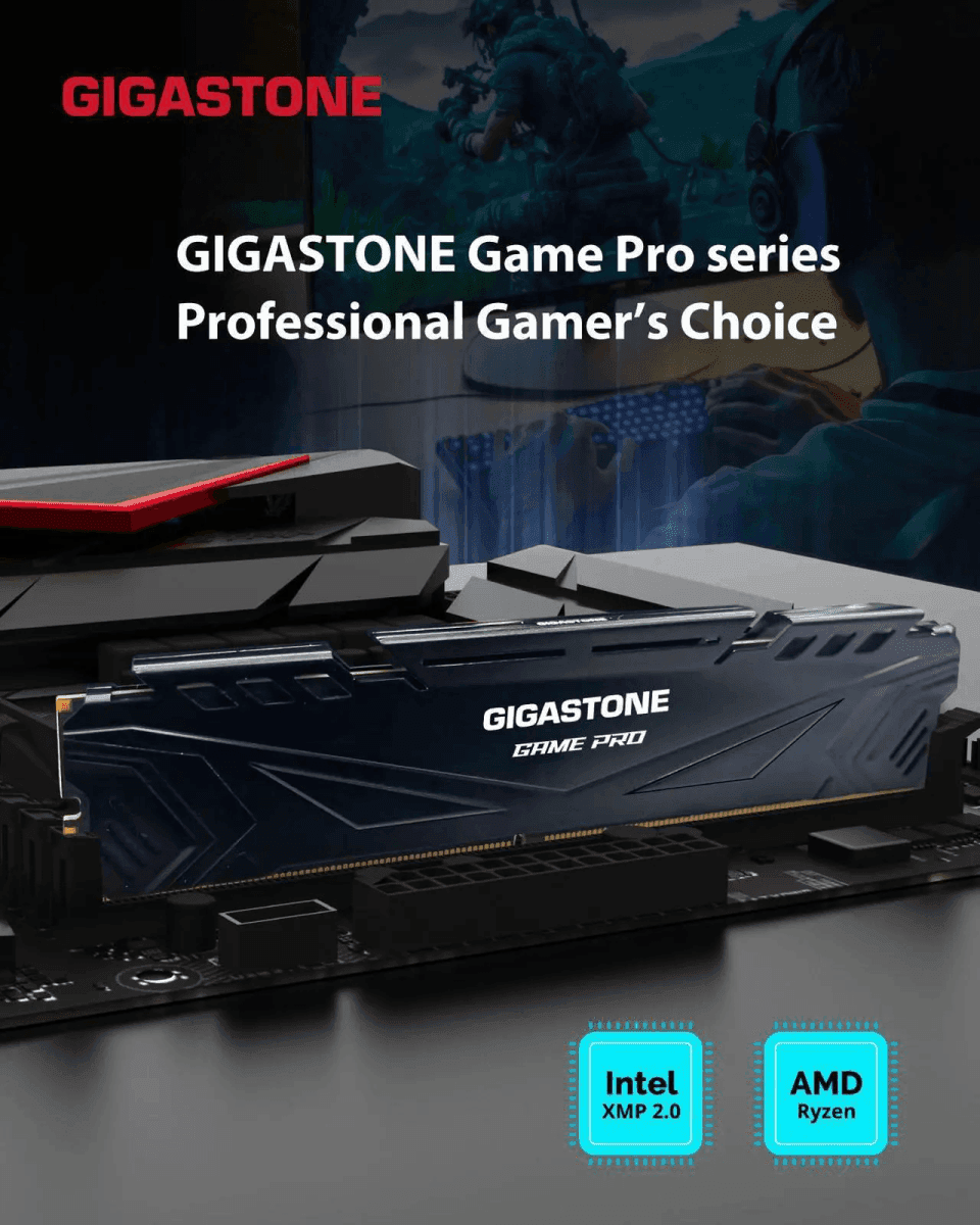 Gigastone Game Pro 32GB (2x16GB) DDR4-3200 Desktop Memory image 3