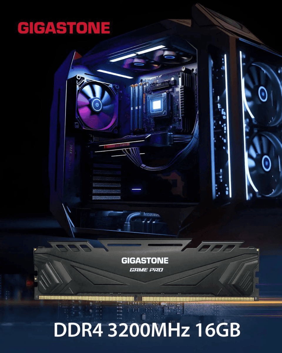 Gigastone Game Pro 32GB (2x16GB) DDR4-3200 Desktop Memory image 2