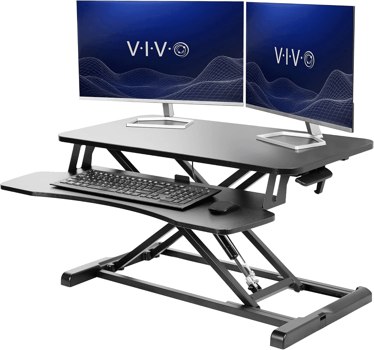 VIVO 32-inch K Series Sit-Stand Desk Converter - Black