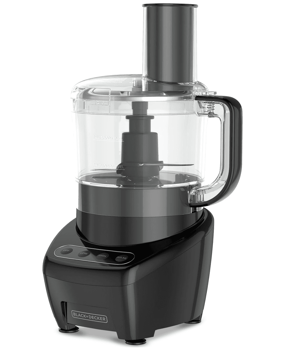 Black & Decker Top Shelf 8-Cup Food Processor, Black
