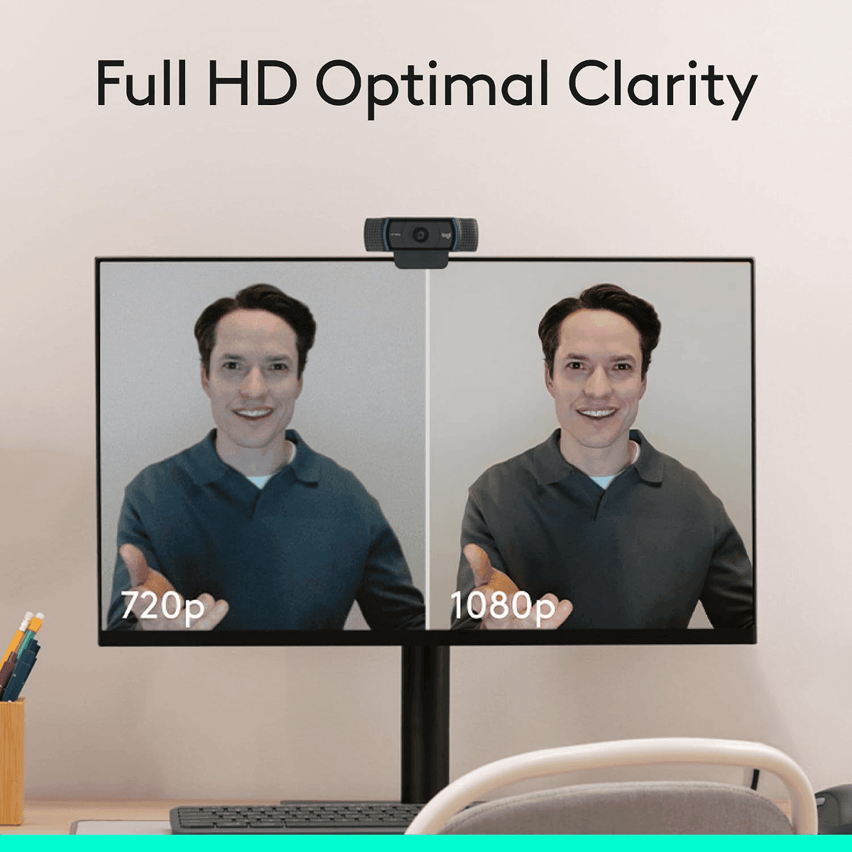 Logitech C920x HD Pro 1080p Webcam, Black image 2