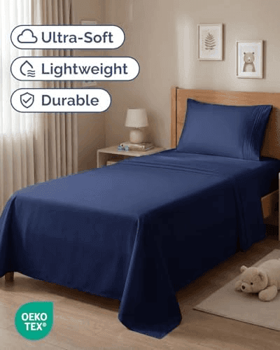 CGK Unlimited Twin 3-Piece Sheet Set in Navy Blue for $23.78 image 2