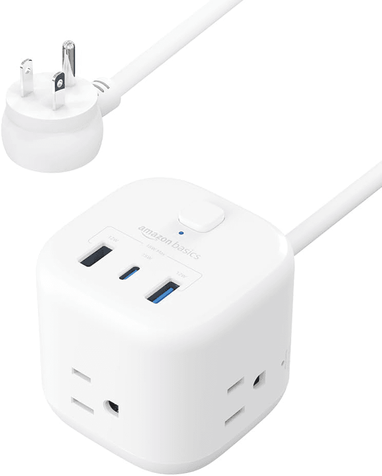 Amazon Basics Power Strip Cube with 3 USB Ports for $12.97
