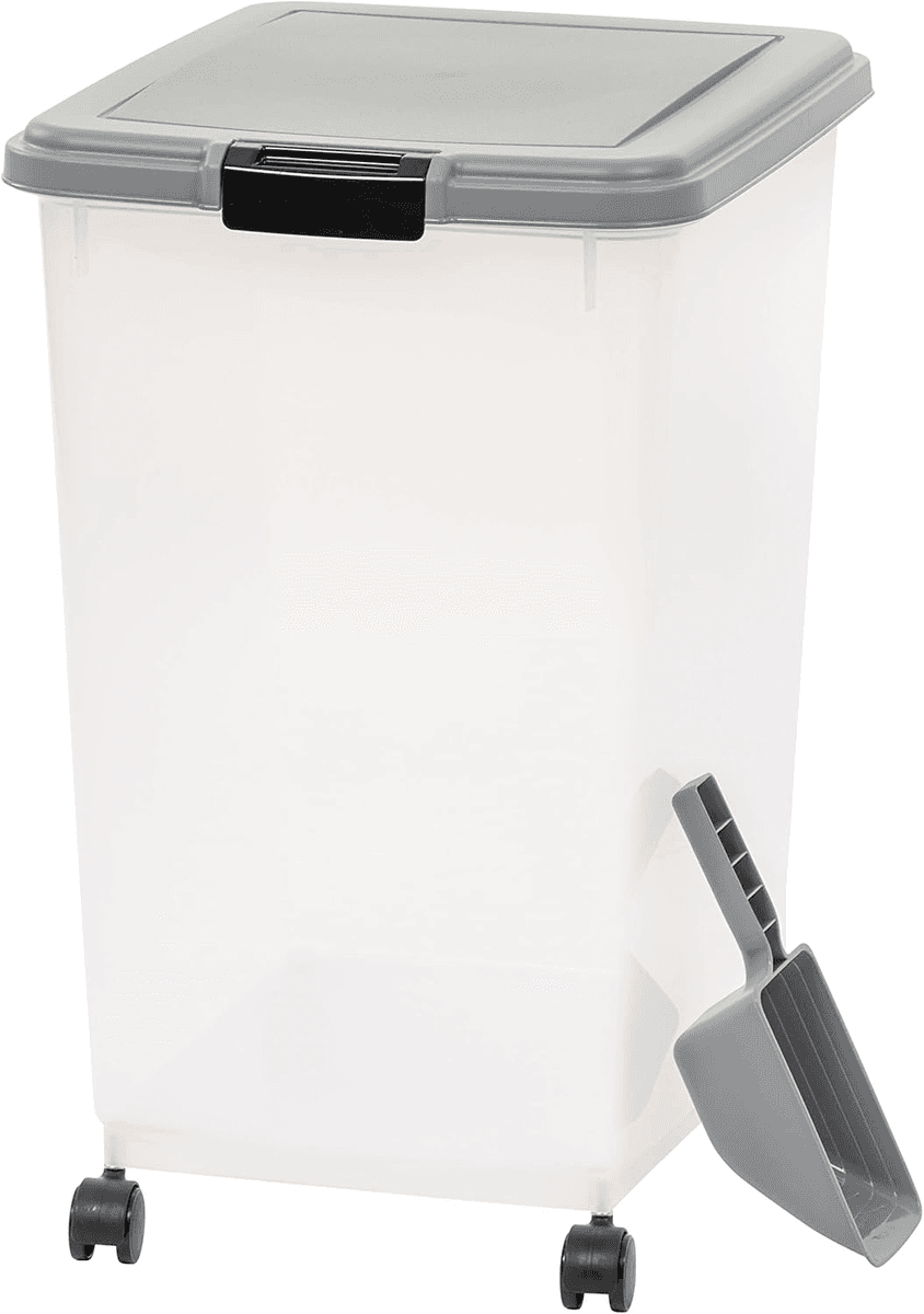 Amazon Basics 69-Quart Airtight Pet Food Storage Container with Scoop