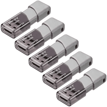 PNY Turbo Attaché 3 128GB USB 3.0 Flash Drives, 5-Pack image 2