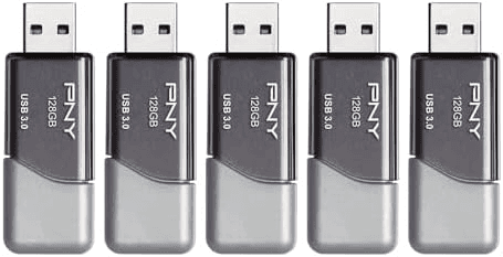 PNY Turbo Attaché 3 128GB USB 3.0 Flash Drives, 5-Pack image 3
