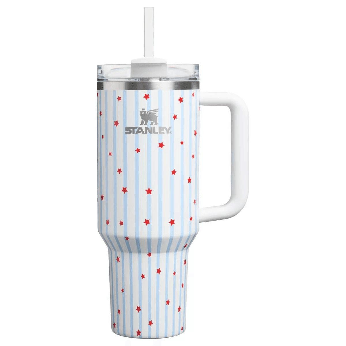 Stanley 40 oz Stainless Steel H2.0 FlowState Quencher Tumbler Blue Starry Stripes