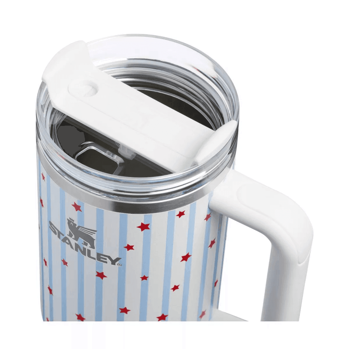 Stanley 40 oz Stainless Steel H2.0 FlowState Quencher Tumbler Blue Starry Stripes image 3