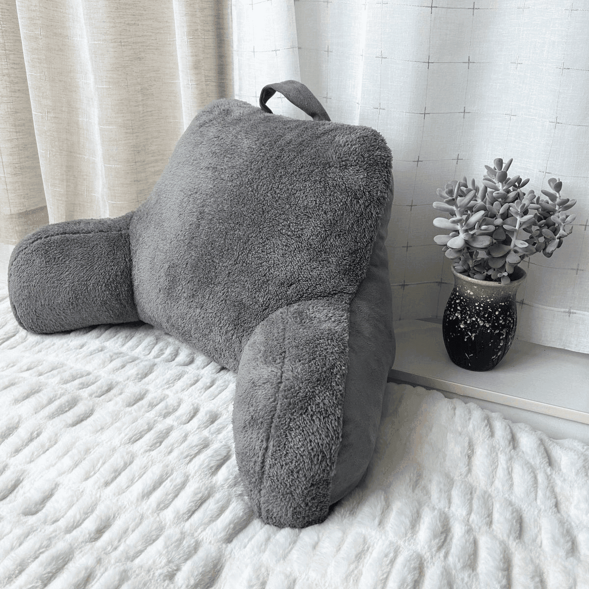 Room Essentials Faux Shearling Bed Rest Pillow for $11.90