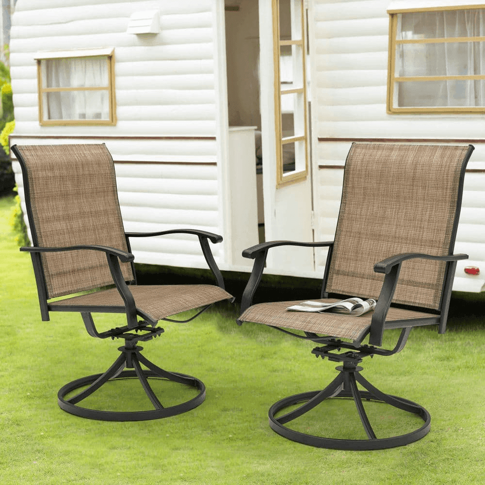 Nuu Garden 2-Piece Swivel Patio Dining Chairs for $164