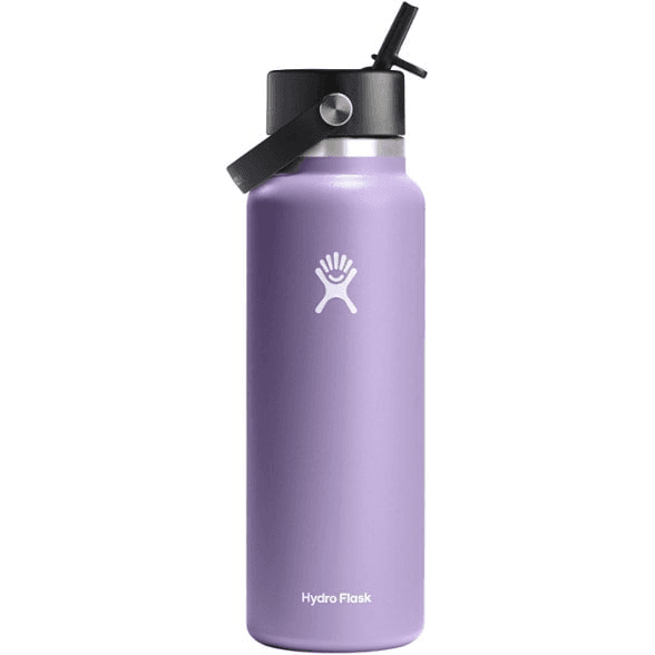 Hydro Flask Wide-Mouth Vacuum Water Bottle with Flex Straw Cap, 40 fl. oz. - Moonshadow