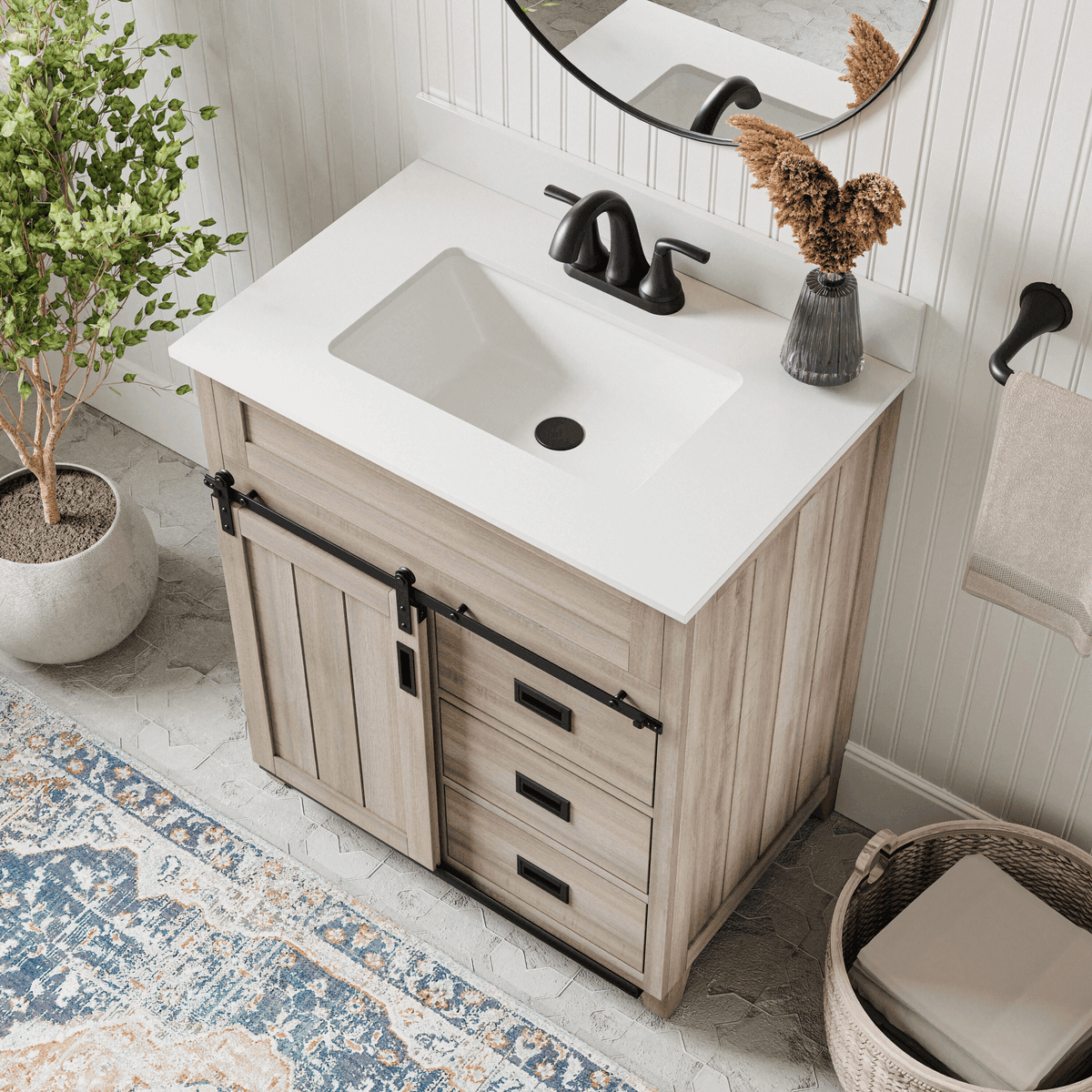 Style Selections Morriston 30-Inch Bathroom Vanity with Sink image 4