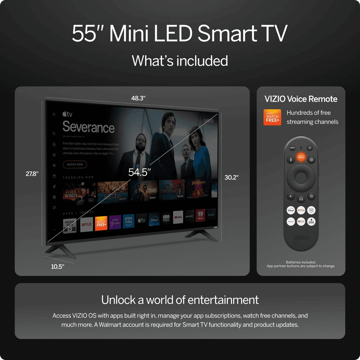 VIZIO 55-Inch Mini LED Quantum 4K QLED Smart TV VQM55C-10 image 3