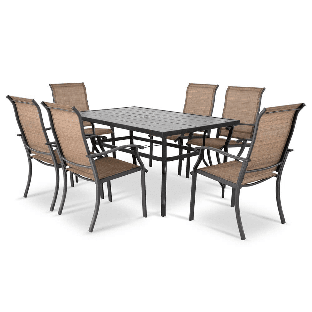 Nuu Garden 7-Piece Metal Outdoor Patio Dining Set image 3