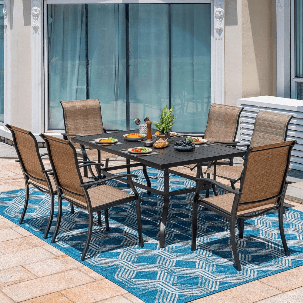 Nuu Garden 7-Piece Metal Outdoor Patio Dining Set