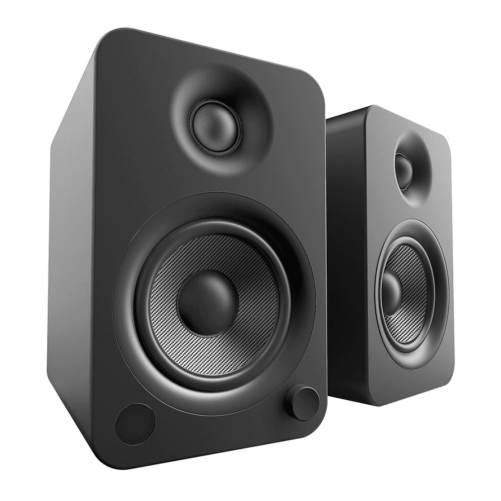 Kanto YU4 140W Powered Bluetooth Bookshelf Speakers - Matte Black Pair