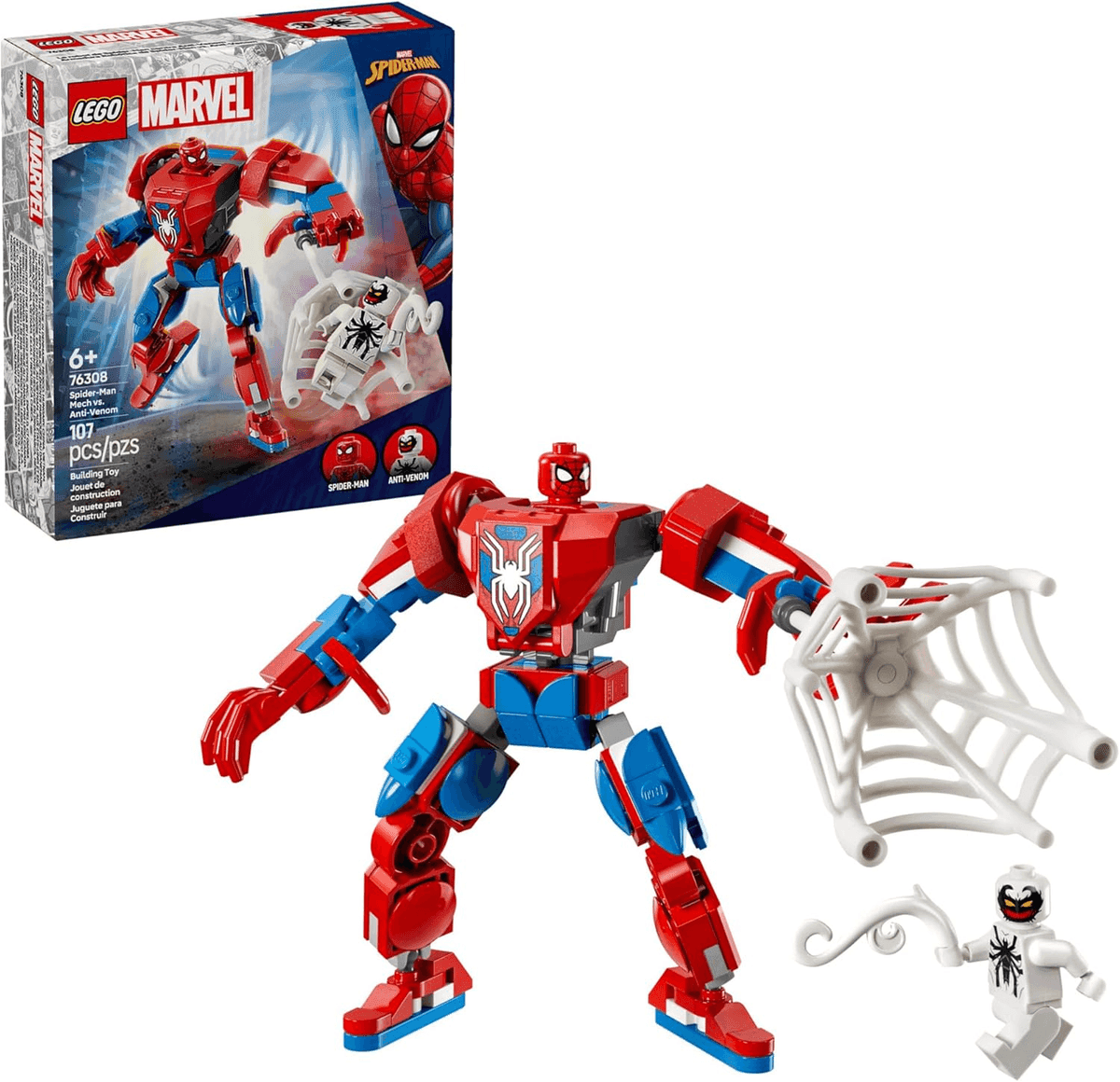 LEGO Spider-Man Mech vs. Anti-Venom Set for $12.99