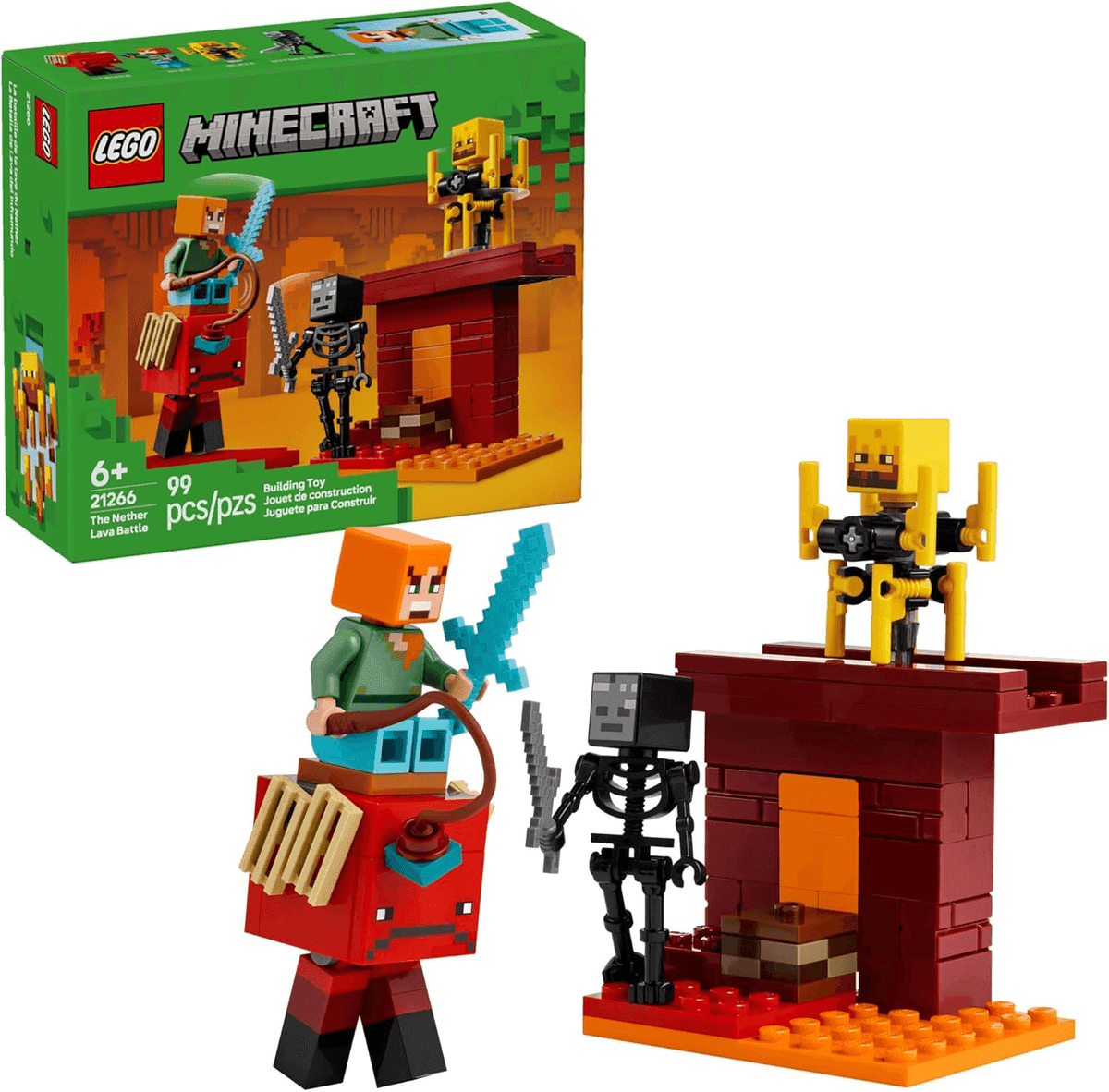 LEGO Minecraft Nether Lava Battle Set for $7.37
