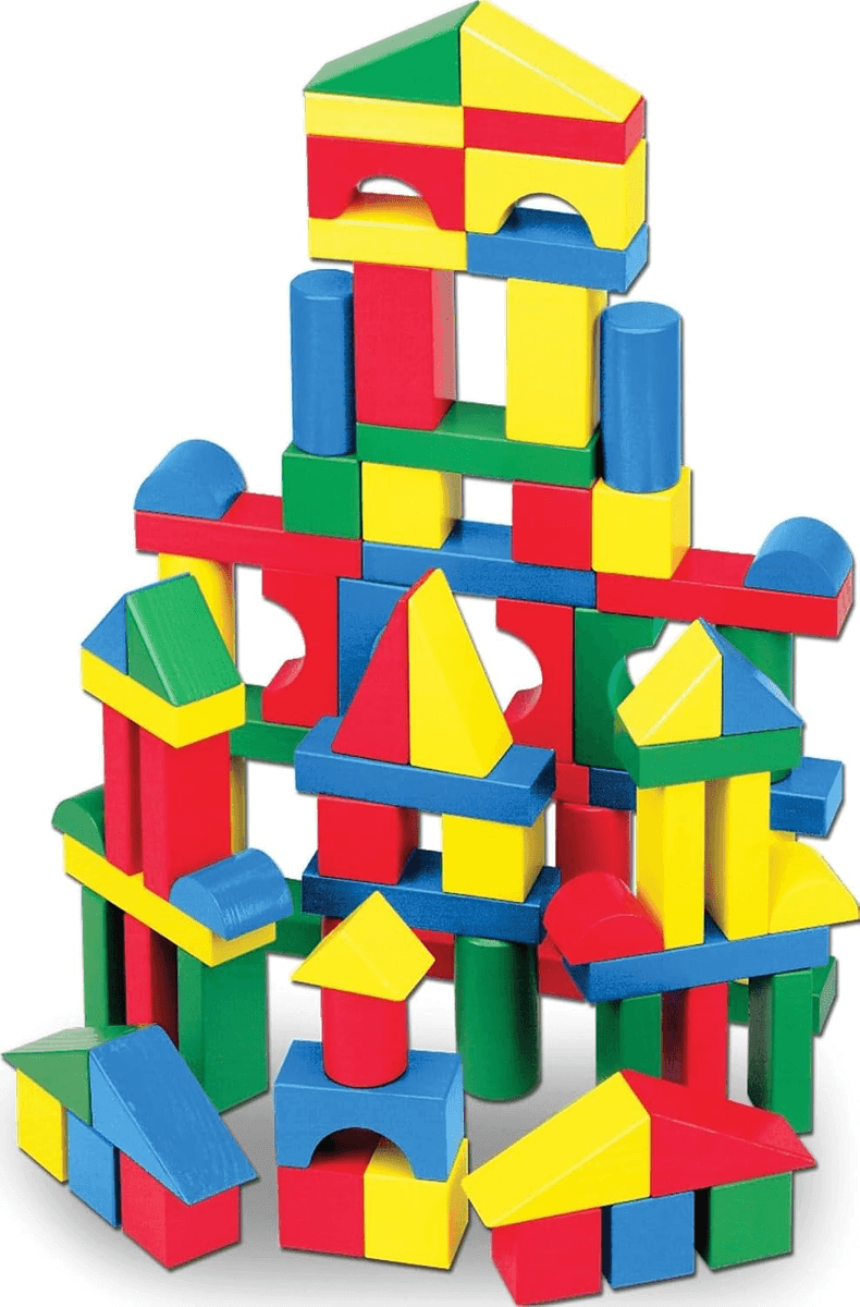 Melissa & Doug Wooden Building Blocks, 100-Piece Set