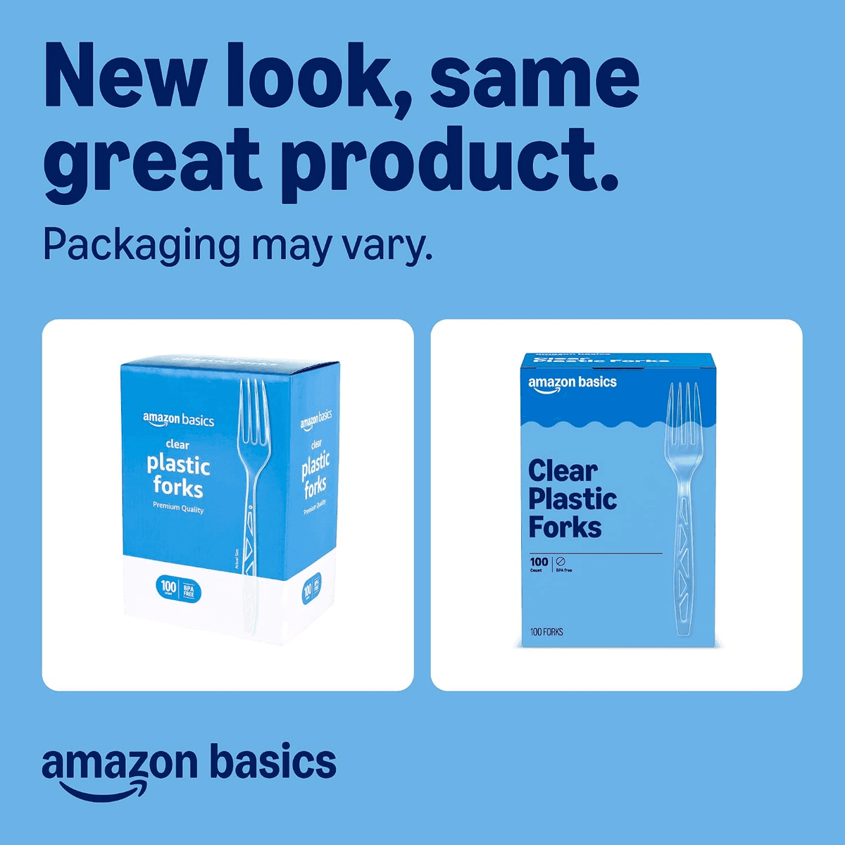 Amazon Basics Clear Plastic Forks 100-Count image 2