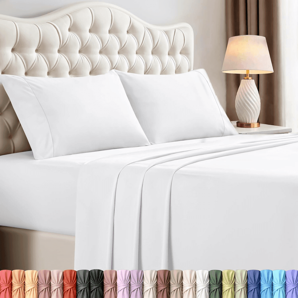 Utopia Bedding Queen 4-Piece Sheet Set - White
