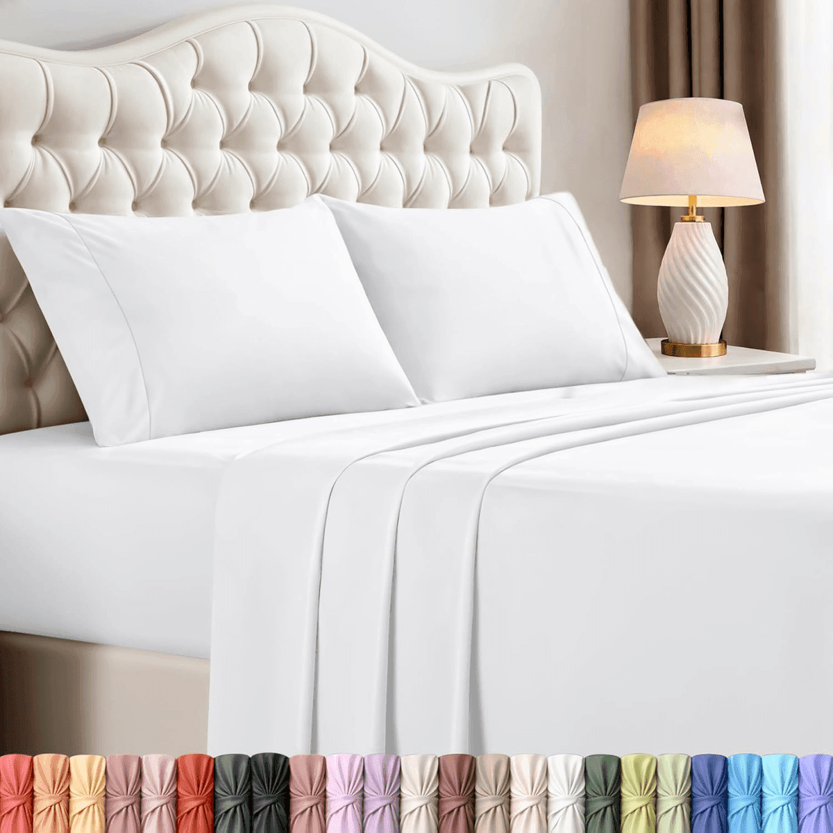 Utopia Bedding Queen 4-Piece Sheet Set - White image 2