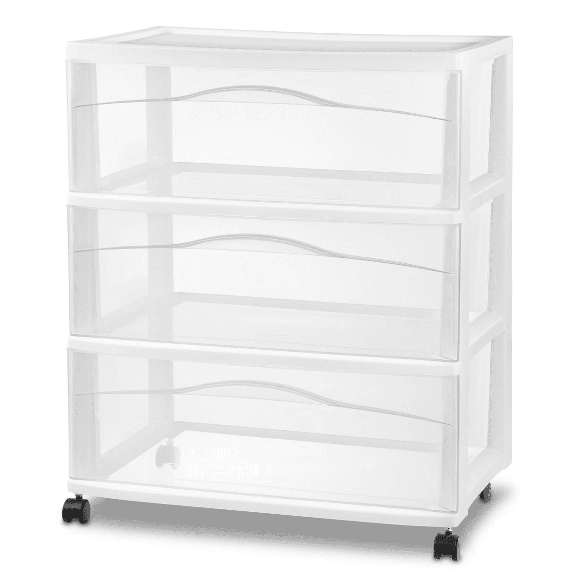 Brightroom 3-Drawer Wide Storage Cart - White