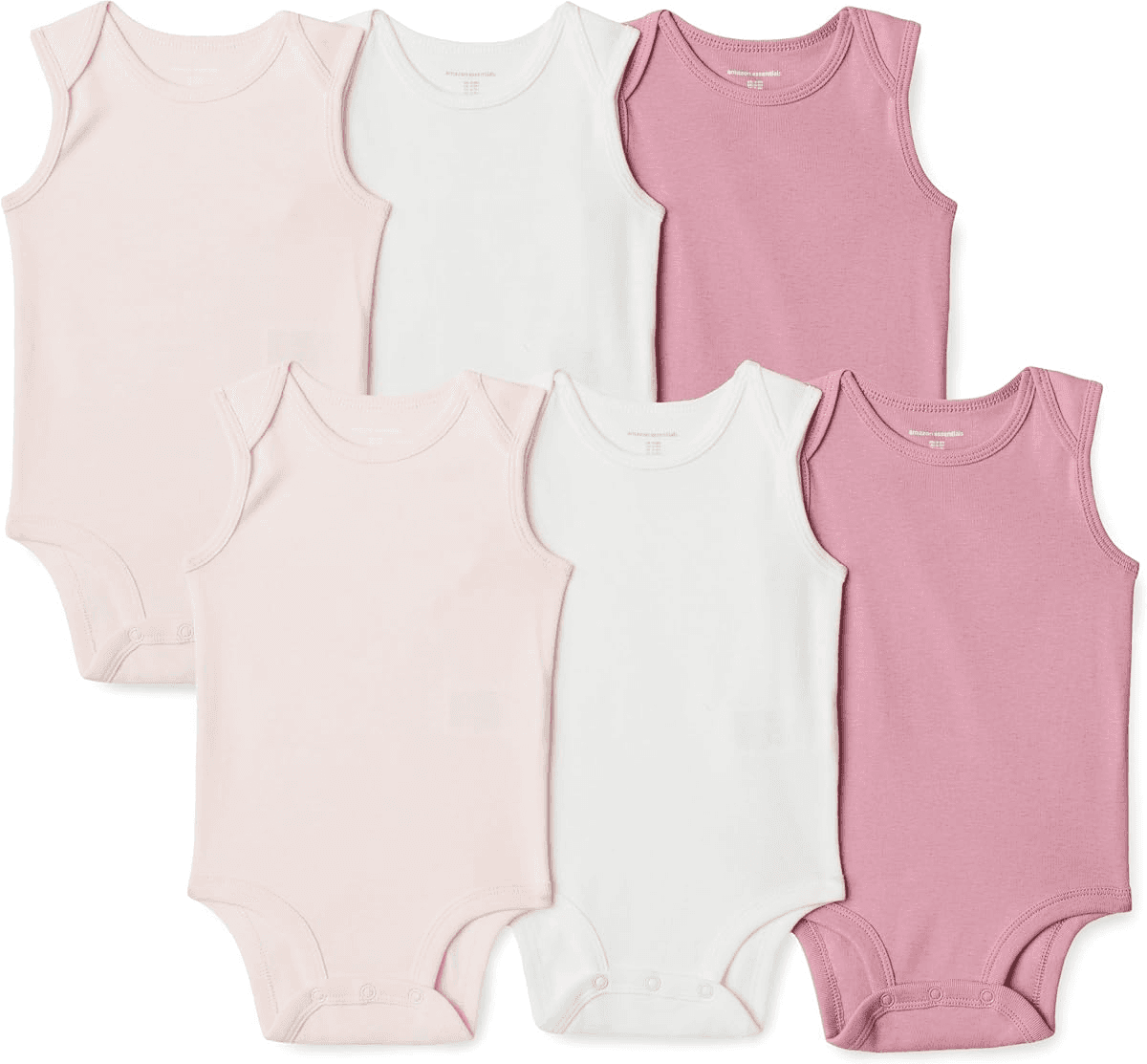 Amazon Essentials Baby Sleeveless Bodysuits 6-Pack