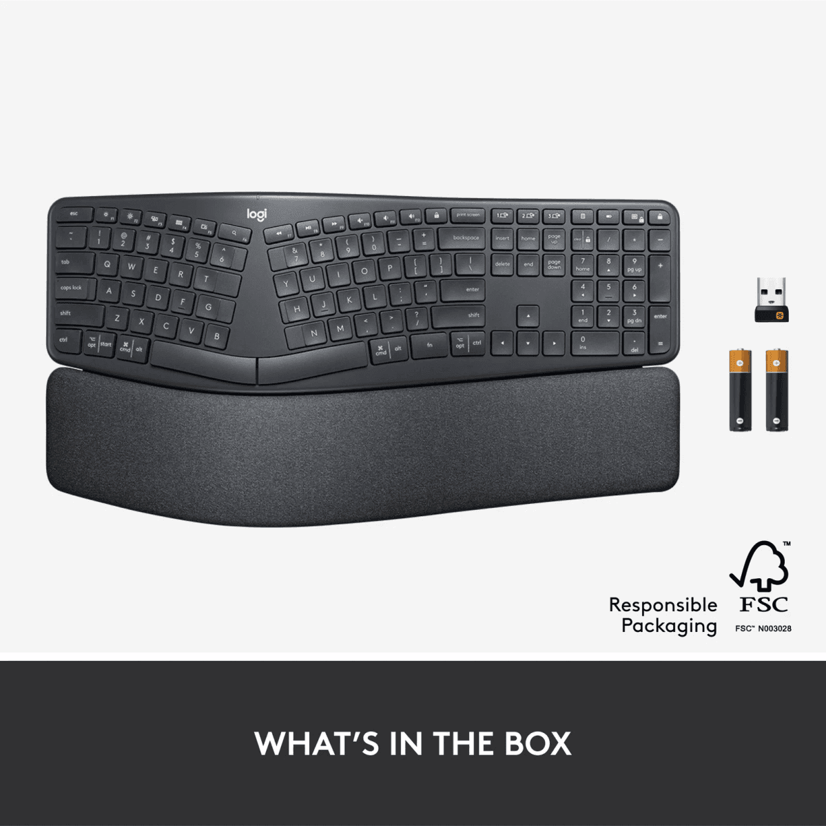 Certified Refurbished Logitech ERGO K860 Ergonomic Keyboard image 2