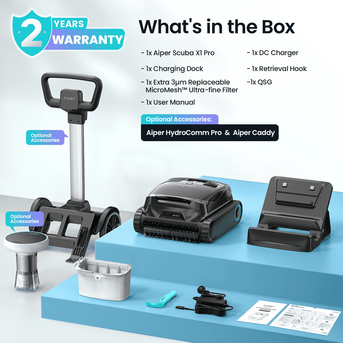 Aiper Scuba X1 Pro Cordless Robotic Pool Vacuum image 2