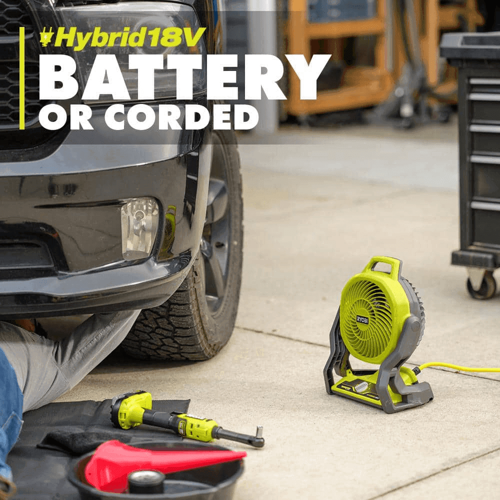 RYOBI ONE+ 18V Hybrid 7-1/2 in. Fan with 2.0Ah Battery image 2