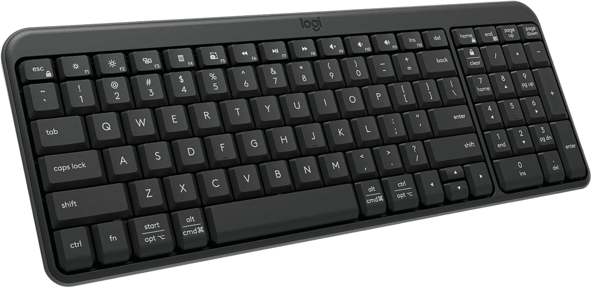 Logitech K250 Compact Bluetooth Keyboard with Number Pad - Graphite
