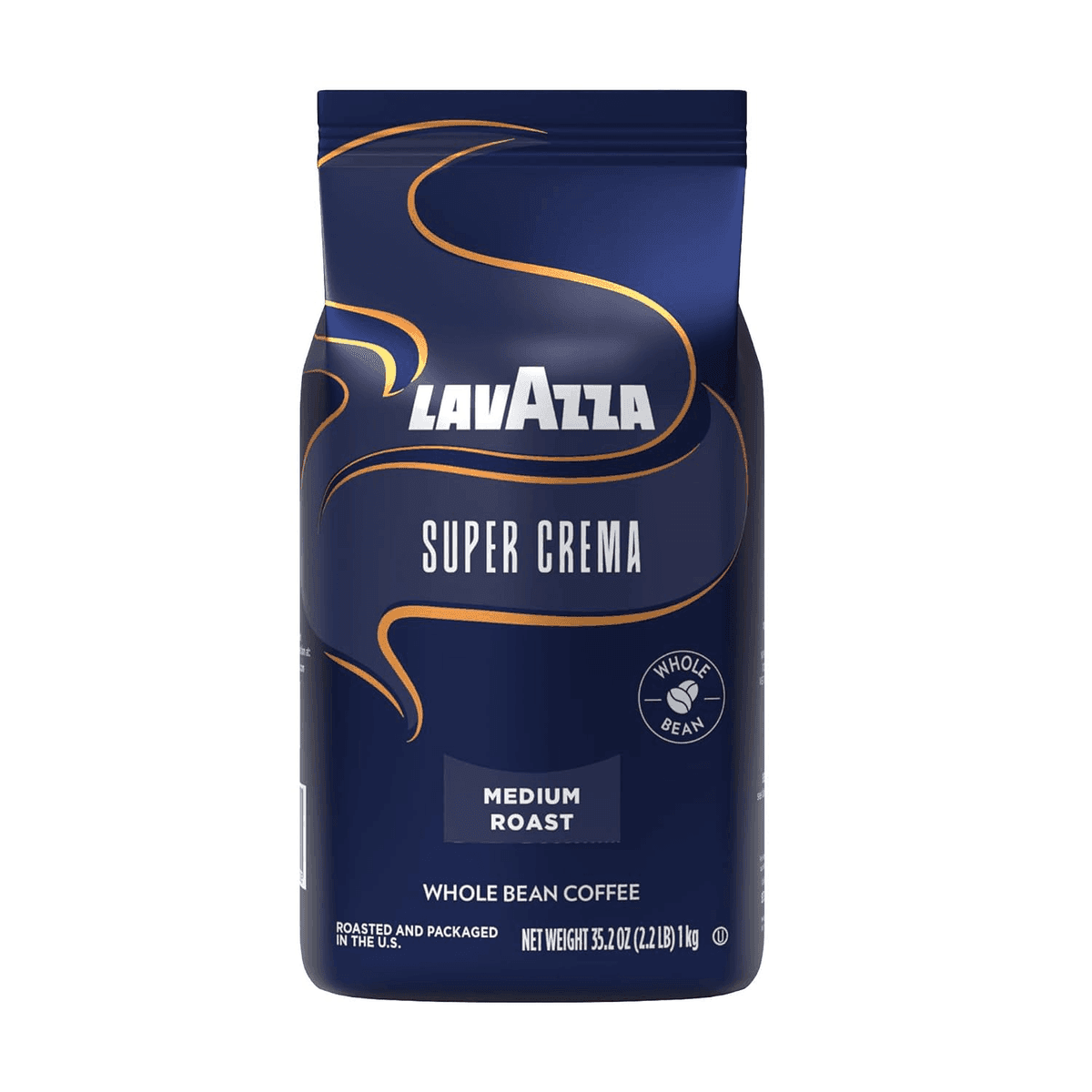Lavazza Super Crema Whole Bean Coffee, 2.2-lb Bag