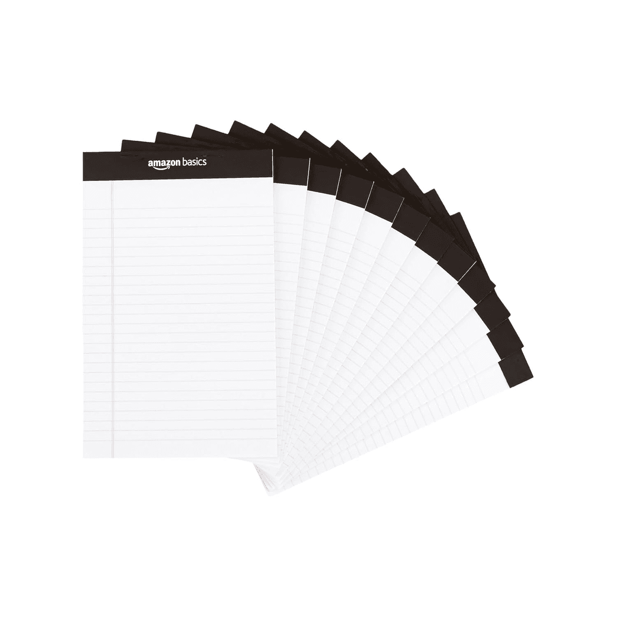 Amazon Basics Narrow Ruled 5 x 8-Inch Writing Note Pads - 12-Pack