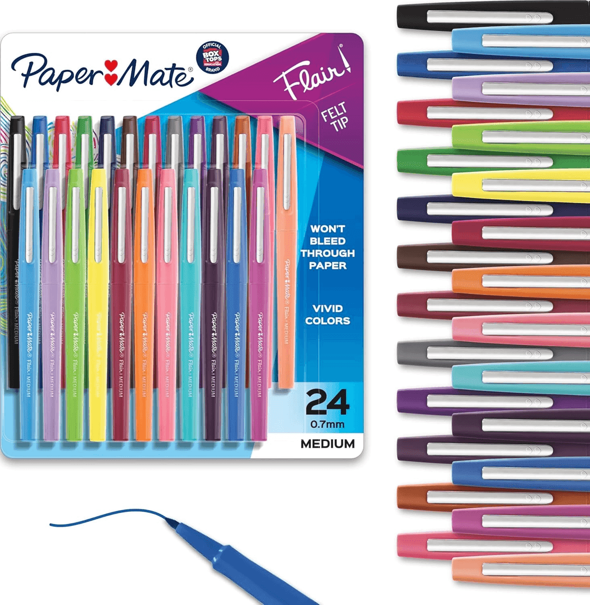 Paper Mate Flair Felt Tip Pens 24-Pack for $13.99