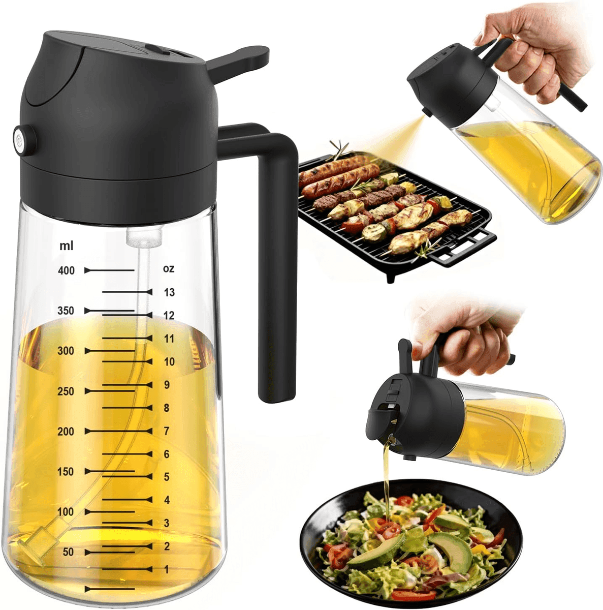 TrendPlain 16 oz Glass Oil Sprayer and Dispenser for $7.99
