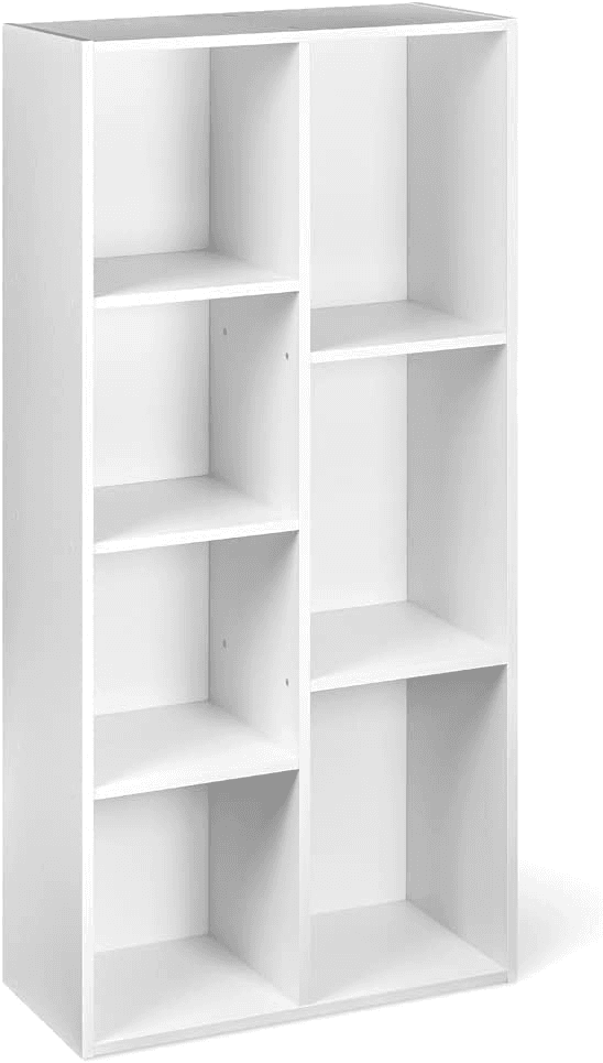 Amazon Basics 7-Cube Organizer Bookcase - White