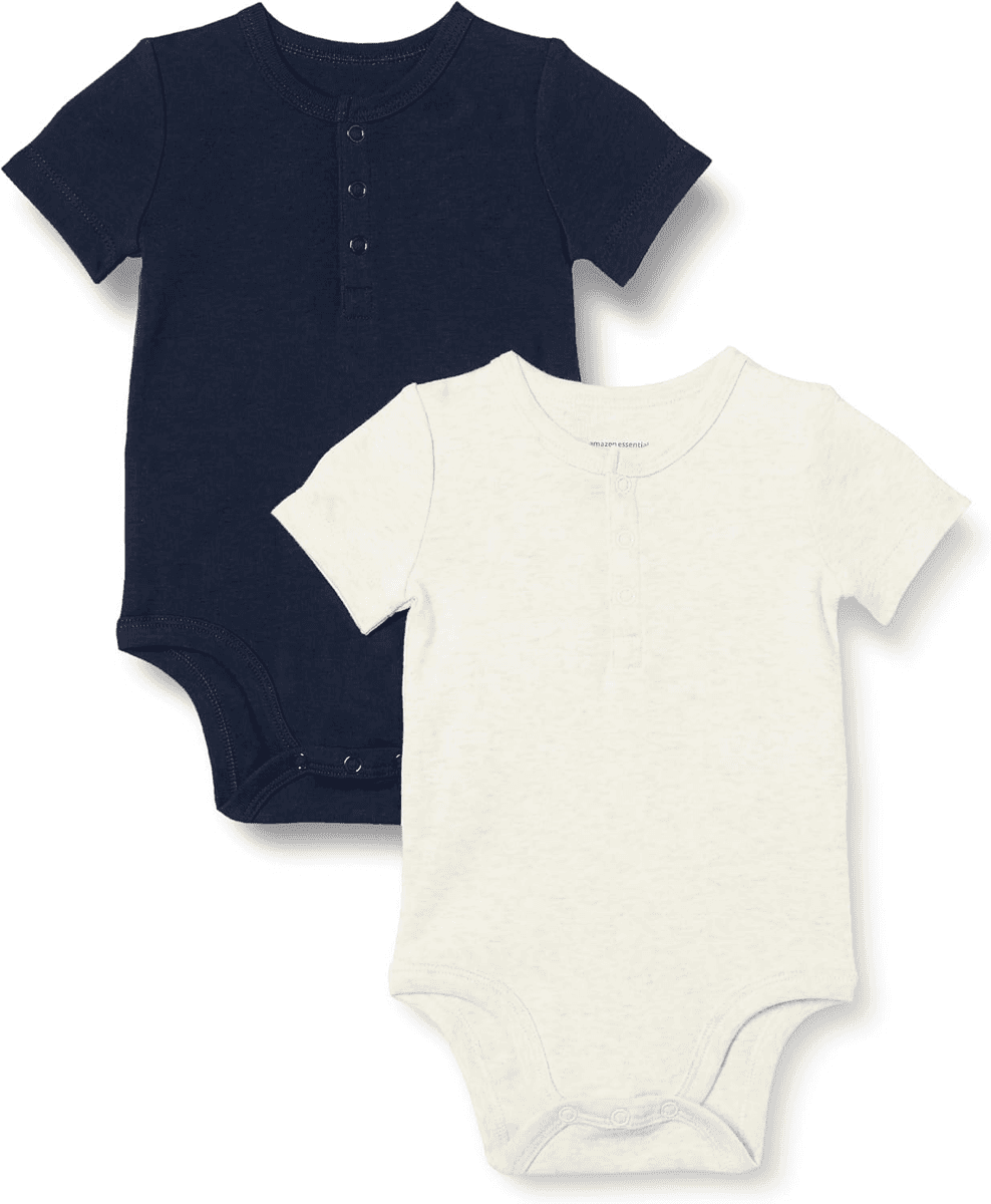 Amazon Essentials Baby Henley Bodysuits 2-Pack - 24 Months