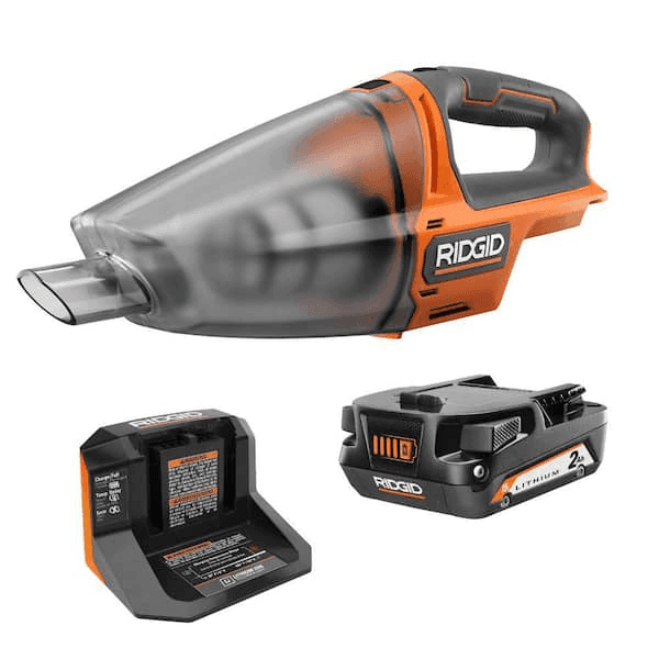 RIDGID 18V Cordless Hand Vacuum Kit with Battery and Charger