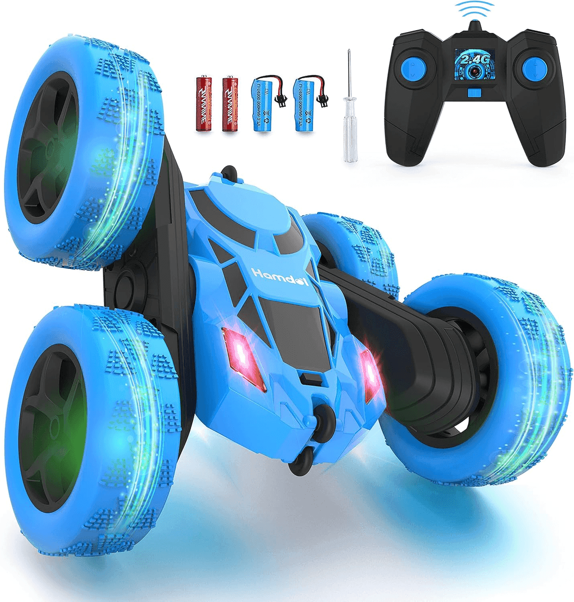 Hamdol 360-Degree RC Stunt Car - Blue