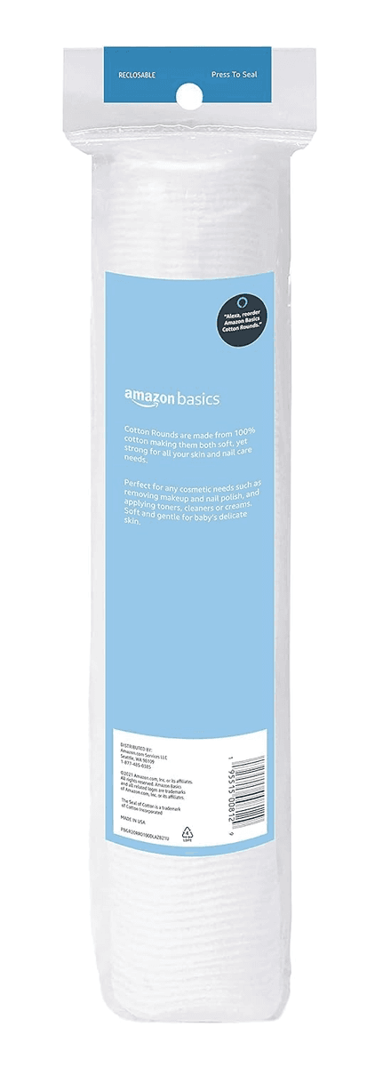Amazon Basics Hypoallergenic Cotton Rounds 100-Count $2.96 image 2