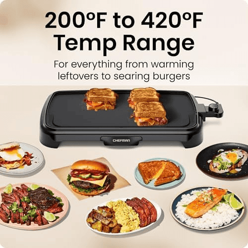 Chefman XL 10 x 20-Inch Electric Griddle image 3
