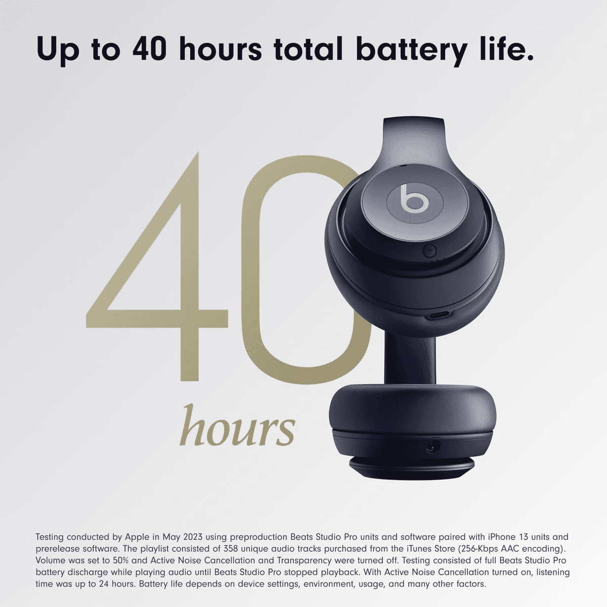 Beats Studio Pro Wireless Noise-Cancelling Headphones, Navy image 4