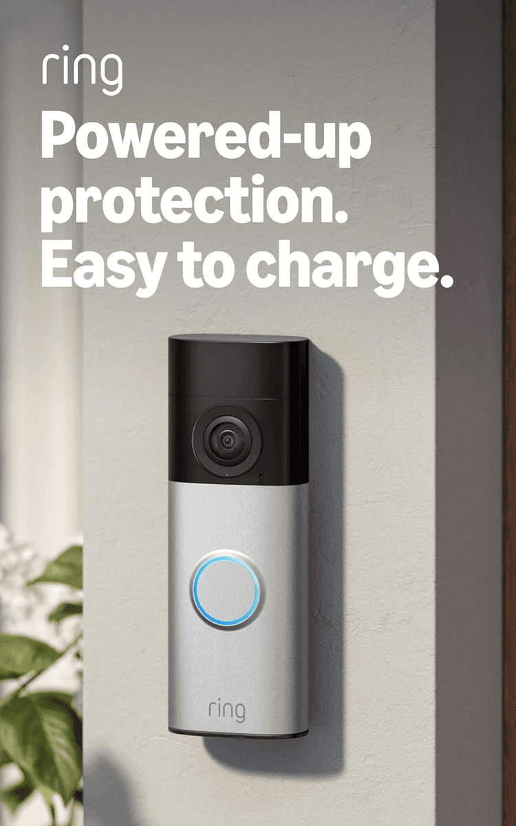 Ring Battery Doorbell 2K Plus, Nickel Silver image 2